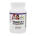 BariatricPal Vitamine D-3 125mcg (5000 IE) - Gemakkelijk doorslikken Vegetarische Softgels (250ct fles)