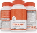 Legacy Wellness Eye Candy Eye Vitaminen met Lutein, Zeaxanthine, Calcium, Biotine, Koper, Zink Pillen + Ondersteunt Vision Health bij Veroudering Volwassenen + Oogstam Van Te veel Schermtijd, Droge Oogsupplementen