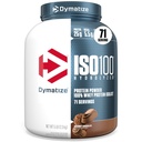Dymatize ISO100 Wei Proteïne Poeder Isolaat, Gourmet Chocolade, 25g eiwit, 5 pond, 5.5g BCAA's, Minder dan 120 Cal., Glutenvrij, 1g vet, 1g suiker, 2g Carb (71 Servers)