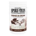 NaturesPlus SPIRU-TEIN Schudden - Cookies & Cream - 1,15 lbs, Spirulina Proteïne Poeder - Plantenmaaltijden Vervanging, Vitaminen & Mineralen voor energie - Vegetarisch - 15 porties