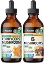 BIO KRAUTER Cordyceps Paddenstoelen Tinctuur 4 Fl. Oz. & 6 Paddenstoelen Tinctuur 4 Fl. Oz.