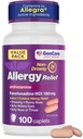GenCare Allergie Relief Pillen - Fexofenadine 180mg 24-uurs Non-Drowsy Allergie Geneeskunde Antihistamine, Vergelijk met Allegra 24-uurs Non-Drowsy Pillen voor Itchy Eyes, Runny Nose, Hives (100 Count)