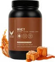 High Level Whey Protein Powder, Natural Salted Caramel Shake, 24g Protein, 2 lb, Ultra-Filtered, Non-GMO, Stevia Swetened, Digestieve Enzymen, Glutenvrij, Geen kunstmatige additieven, Made in USA