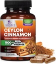 Biologische Ceylon Cinnamon Supplement 1800mg - Certified Organic Ceylon Cinnamon Powder Pillen - Energy & Heart Support for Women & Men, Bottled in USA, Antioxidant, Gluten Free, Non-GMO - 60 Capsules