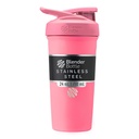 BlenderBattle Sport Geïsoleerde Roestvrij stalen Shaker Flesje met Wire Whisk, 24-Ounce, Roze 