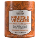 LAND LANDBOUW Fruit en groenten Gummies, met meer dan 40 boerderij verse groenten en fruit, verpakt met krachtige antioxidanten, (Spirulina, bosbessen, champignons), Dagelijkse Whole Food Supplement, pectine gebaseerd,