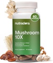 Paddestoelen -10 Paddenstoelen Blend, Reishi, Lions Mane, Cordyceps, Chaga, Turkije Tail, Maitake, Shiitake, Chaga, Nootropic Complex