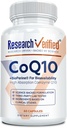 Onderzoek Geverifieerde CoQ10-100% Pure Extra Strength 300mg CoQ10 Verbeterde Absorptie en Biobeschikbaarheid met Bioperine - Boost Antioxidant Niveaus, Verbeter Cardiovasculaire Gezondheid, 60 Vegan Capsules