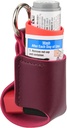 Beautyflier Astma Inhalator houder, duurzame Microfiber Lederen Travel Handige Inhalator Sleutelhanger houder voor kinderen en volwassenen, Inhalator niet inbegrepen (Rode)