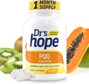 Dr's Hope Pyrroloquinoline Quinone Supplement 20 mg - Bevordert hersen-, hart- en geestelijke prestaties - voor spierfunctie, energieproductie en levensduur - Glutenvrij - 30 Vegan Capsules - 1 maand levering