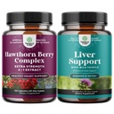 Natures Craft bundel van extra sterkte Hawthorn Berry Capsules - Heart Health Supplement en Lever Reiniging Detox & Reparatie Formule - Herbal Lever Ondersteuning Supplement