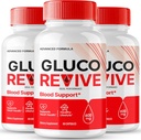 Gluco Revive Pillen, Gluco Revive Supplement Capsules, Gluco Revive Health and Wellness Ondersteuning - Maximale sterkte Alle natuurlijke geavanceerde formule, Gluco Revive Health Pillen Reviews (3 Pack)
