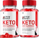 (2 Pack) Activ Boost Keto ACV Gummies, Activboost Keto + ACV Advanced Support, Active Boost Keto ACV Gummies Energy Apple Cider Vinegar Vitamine B12 supplement Activeboost Max Formula (120 Gummies)
