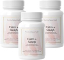 Natuurlijke voeding - Kalmte + slaapcapsules voor diepe rust & ontspanning met Ashwagandha, kamille, Tart Cherry Extract, Passiebloem, L-theanine, & Magnesium - 180 Capsules