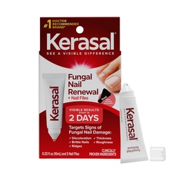 Kerasal Nagel vernieuwing en Nagelbestand Combo Pack, herstelt Verschijning van Verkleurde of beschadigde Nagels, 5 zware Nagelbestanden, 0,33 fl oz, Clear (Verpakking mei Vary)