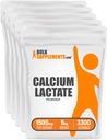 BulkSupplements.com Calcium Lactaatpoeder - Calciumsupplement Poeder, Food Grade - Pure & Glutenvrij, 1,5g per portie, 1kg (verpakking van 5) (11 lbs)