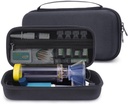 Hard Travel Case for Astma Inhaler, Spacer for Kids and Adults, Masks, Inhaler Holder Portable Carrying Bag Storage Organizer with Mesh Pocket for Medicine, Allergie Meds, Ventolin Inhaler ( ALLEEN KASS)