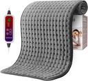 Qfun Extra Large Heating Pad for Back Pain Relief, 19.6"x39.3" XXL Fast Heat Pad Neck and Shoulde Electric Heating Pad for Period Cramps with 6 Heat Settings & Auto Shut-Off,Christmas Gifts for Men
