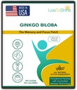 Live naar Shine Ginkgo Biloba Patch - 30 Gingko Transdermale Patches - One Month Supply for Women and Men - USA Made