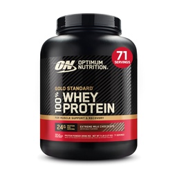Optimale Voeding Goud Standaard 100% Wei Proteïne Poeder, Extreme Melk Chocolade, 5 Pond (Verpakking mei Vary)