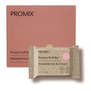 ProMix Nutrition Wei Protein Isoleer Puff Bar, Low Carb Gezonde Snack met Egg Whites - Grass Fed,Gluten Free, Low Sugar, Soy Free (Strawberry & Cream) - 12 Bars