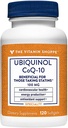 The Vitamin Shoppe Ubiquinol CoQ-10 100mg - Beneficial for Those Taking Statins – Supports Heart & Cellular Health and Healthy Energy Production, Essential Antioxidant – Once Daily (120 Softgels)