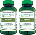 Groene Organische Supplementen Hawthorn Berry Capsules, Blad, Bloem, Hawthorn Supplementen Bevat 90 Capsules, Natuurlijke Hawthorn Kruiden voor Cardiovasculaire Gezondheid en Natuurlijke Hartzorg (Pack of 2)
