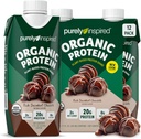 Geïnspireerd op Organische Proteïne Shake, Decadent Chocolate (12 Pack) - Plant-based RTD Nutritional Protein Dranken - Zero-Sugar & Gluten-Free Meal Replacement Drink Liquid Proteine