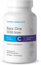Cooper Complete - Basic One Multivitamine met ijzer - Dagelijkse Multivitamine en Minerale Supplement met ijzer - 60 Serves per fles. Verpakking van 3