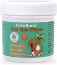 CuteBone Pet Eye Wipes 120 Graaf - Zachte en verzachtende oogreiniging Wipes voor honden en katten, Verwijdert vuil, traan vlekken en puin, voorkomt ooginfecties, natuurlijke ingrediënten, veilig en gemakkelijk te gebruiken