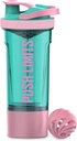 Artoid Mode Inspirational Fitness Workout Sport Protein Shaker Bottle 24-Ounce, Dual Mixing Technology met Shaker Balls & Mixing Grids Inbegrepen, Twist en Lock Protein Box Opslag inbegrepen