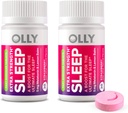 OLLY Extra sterkte slaap snel oplossen tabletten, 5mg melatonine, veganist, aardbei - 60ct