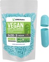 XPRS Nutra Maat 3 Lege Capsules - 500 Graaf Lege Vegan pillen - Vegetarische pil - DIY plantaardige Capsule Vulling- Veggie pilscaps (Aqua)