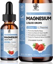 iMATCHME Magnesium Glycinate Liquid Drop met Citraat, Oxide en Taurate, Kalm Magnesium met Omega3, L-Theanine, D3, B6, B12 voor Kalmte, Slaap, Been Krampen, Spieren, Energie, Suikervrije aardbeien smaak