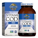 Garden of Life Vitamine Code Whole Food Multivitamine voor mannen - 240 Capsules, Vitaminen voor mannen, Fruit Veggie Blend en Probiotica voor energie, hart, prostaat gezondheid, Vegetarische mannen Multivitaminen