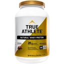 True Atlete Natural Whey Protein - Chocolade, 20 g eiwit per portie - Probiotica voor de spijsvertering gezondheid, Hormone Gratis (2.5 pond poeder)