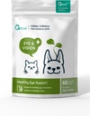 Holistische, alle natuurlijke kruiden Formula Eye en Vision Supplement voor honden en katten - Behoud van de gezondheid en functie van de ogen. Regulate Tear Stain, Dry Eye, & Vision Support by WellnergyPets 60ct