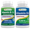 Best Naturals Vitamine B12 6000 mcg & vitamine D3 10000 IE