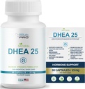 Dhea Supplement voor vrouwen en mannen, Dhea 25 supplement voor hormoonbalans, Pure Dhea Supplementen Glutenvrij, Dhea Voor mannen Maximale sterkte vorming, Vegetarische Capsules (60 Caps - 2-maand levering)