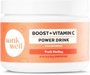 Wink Well Boost Vitamine C Poeder Energie Drank voor Immune Booster en Antioxidant Bevat Vitamine C 100% Pure Ascorbic Acid, Vitamine D3 Cholecalciferol Magnesium, en Zink 30 porties