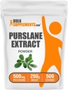 BulkSupplements.com Purslane Extract Poeder - Portulaca Oleracea Extract, Purslane Supplementen - uit Purslane Herb, Glutenvrij, 500mg per portie, 250g (8.8 oz) (verpakking van 1)