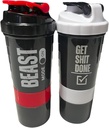 Generic Protein Shaker Bottle - ShakePro16oz BPA-Free Shaker Bottle with Leak-Proof Storage for Powder/Pills - Ideaal voor sportschool en fitness