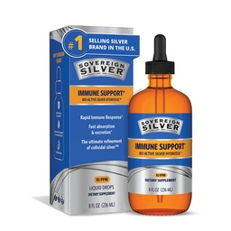 Sovereign Silver Immune Support - Collective Silver, Bio-Active Silver Hydrosol, 10 ppm, Liquid Dropper, 8 Fl Oz, (236 ml)