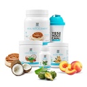 Detox Plus Kit, Dagelijkse Reiniging Pure Vezel Maaltijden Vervanging Drink Mix, Shake Booster & Supplement, Lichaamsreiniging Kit voor mannen en vrouwen, Dagelijkse Systeem Reiniging - Dulce de Leche, Peach Lemonade
