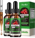(2 Pack) Berberine HCL Liquid Drops - 1500 mg Berberine Supplement met Ceylon Cinnamon, Chroom, Kurkuma, Niacinamide - Ondersteunt Metabolisme en immuunsysteem, Gut Health Vegan