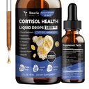 Totaria cortisol Supplement Liquid Drops Hormone Balance voor vrouwen Mannen met Magnesium Complex,Ashwagandha,Rhodiola Rosea,L Theanine,Phosphatidylserine Supplementen Mood, Focus, Slaapondersteuning 2 FL.OZ