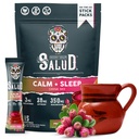 Salud 2-in-1 Slaaphulp + Kalm Drinkmix, Prickly Pear Flavor, Melatonine, Magnesium, Saffron Extract, L-Theanine, Non-GMO, Glutenvrij, Veganistisch, Lage Calorie, 1g suiker (15 Serven)