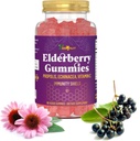 Vlierbessen Gummies met vitamine C, Echinacea, Propolis - Immune Support Gummy voor kinderen, Volwassenen - Sambucus Black Elderberry Extract Immunity Booster (90 Tel.)