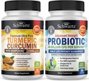 Kurkuma Curcumine 1500mg 45 Tellen + Probiotic 40 Miljard CFU 60 Tellen